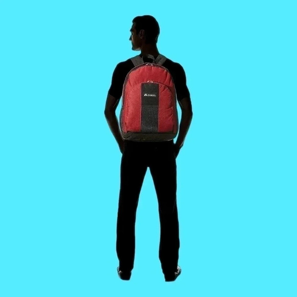 Everest backpack with front and side pockets burgundy/blk unisex - Picture 8 of 8